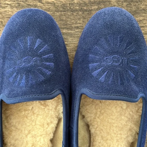UGG Australia Twilight Blue Suede Alloway Slippers 6US - Picture 12 of 13